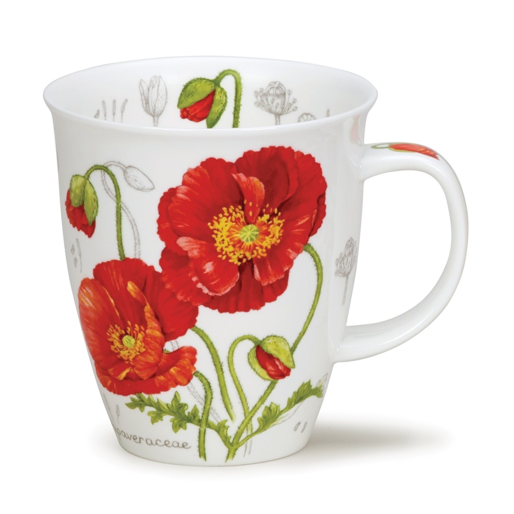 [DN-NEV-BTS1] MUG NEVIS BOTANICAL SKETCH - POPPIES
