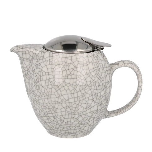 [ZJ-BBN01-SKW] THEIERE CRAQUELEE PORCELAINE 350 ML (Blanc)